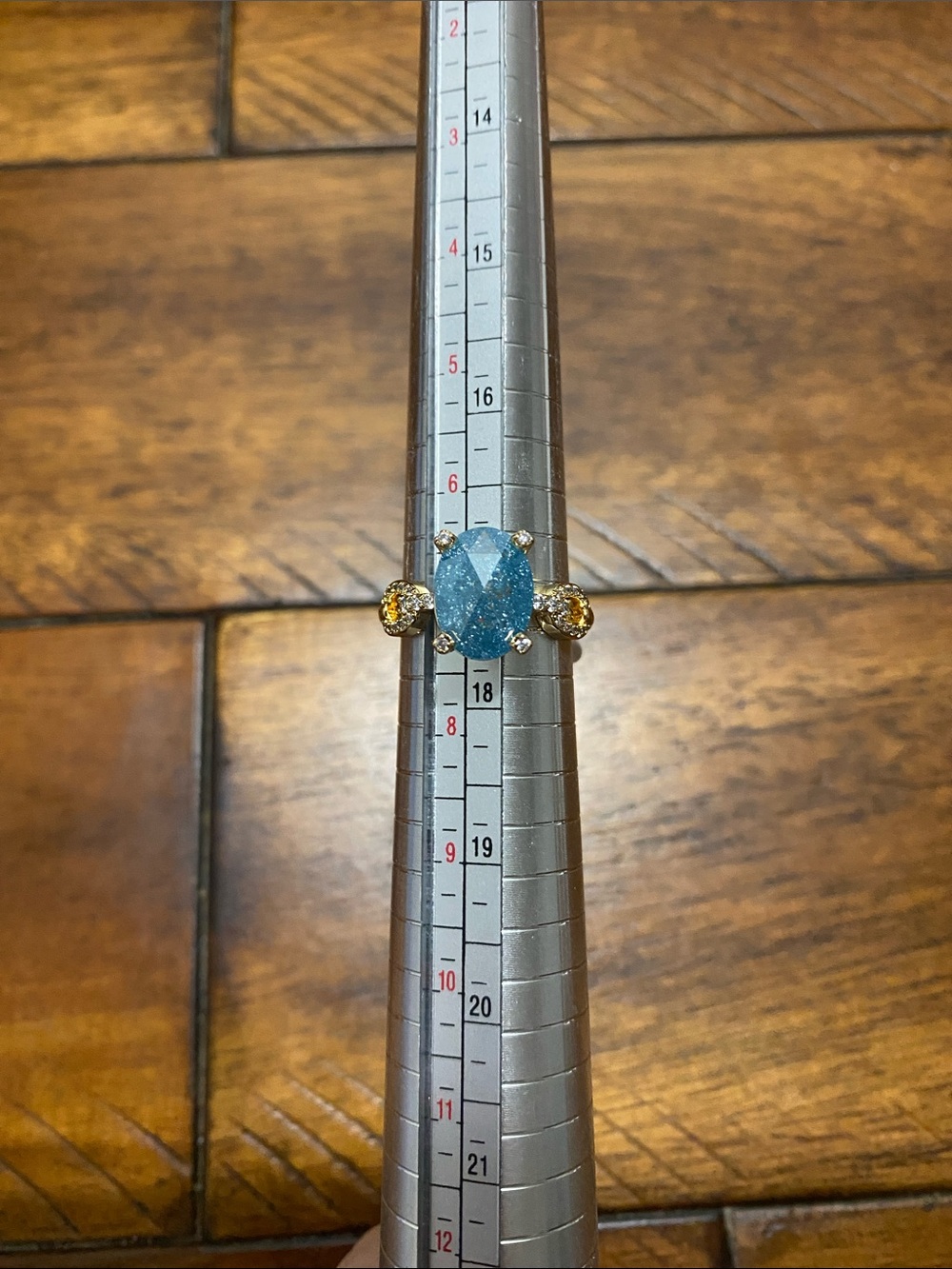 Bomb Party OG Originals Ring - London Blue Sapphire Ice Crystal - Gold - 7